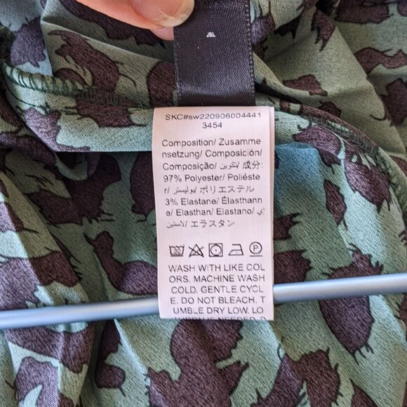 Leopard print dress with midi pleated skirt, lightweight wrinkle-free fabric - Picture 15 of 15